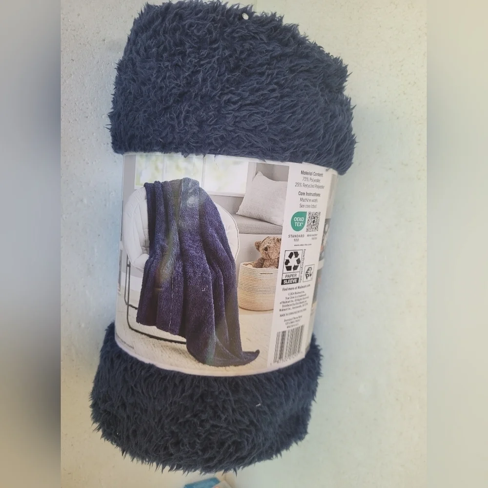 Cozy Home Navy Throw Blanket